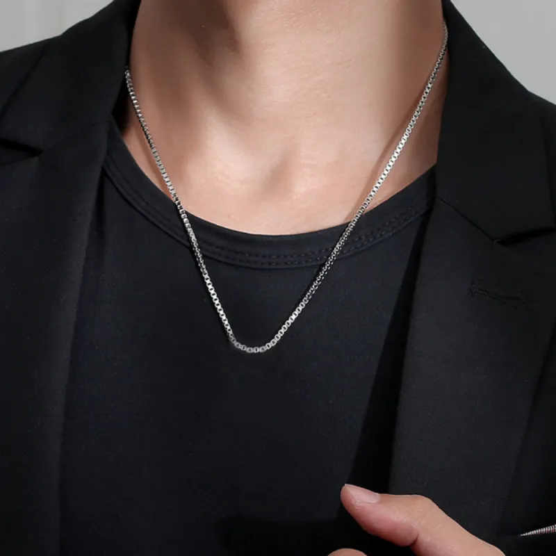 NUSQ Sterling Silver Necklaces Men's-4
