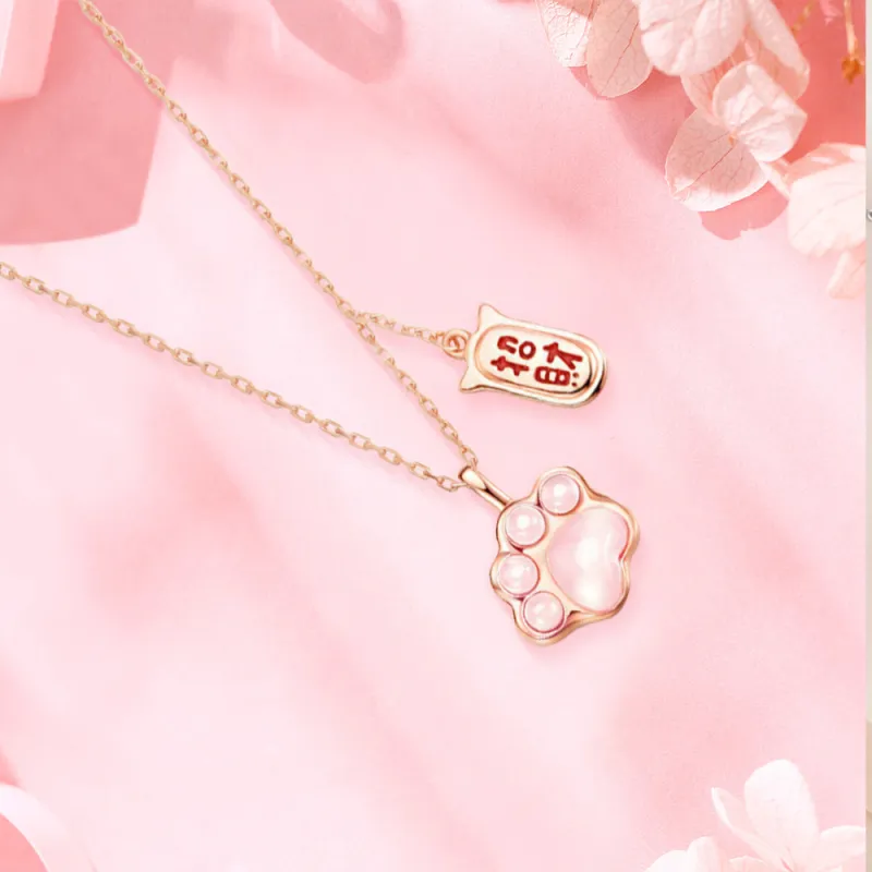 NUSQ 925 Sterling Silver Necklaces Women's Rose Gold-2