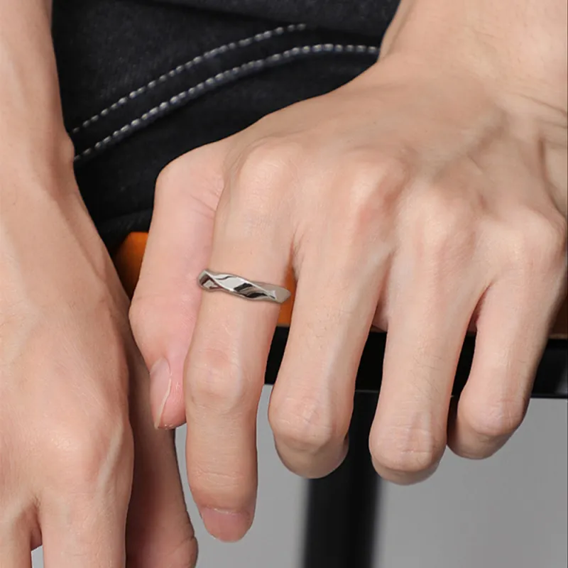NUSQ Sterling Silver Rings Men's-2