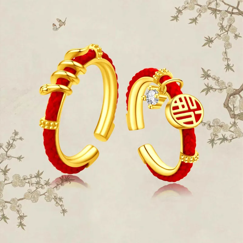 VOEX Sterling Silver Couple Rings Unisex-9
