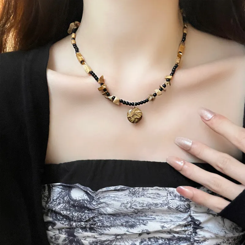 VOEX Colored Glaze Jade Necklaces Unisex-2