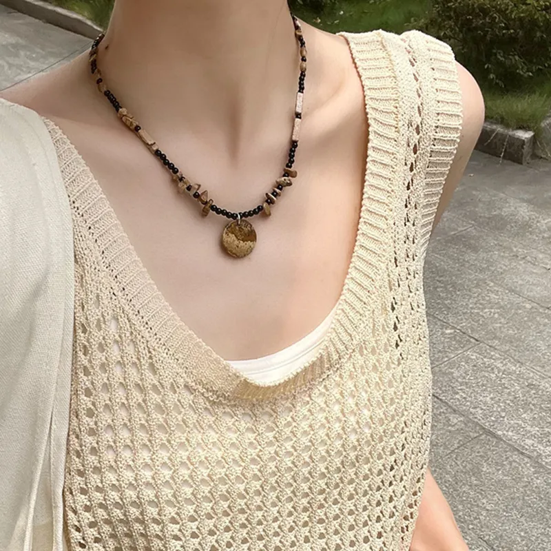 VOEX Colored Glaze Jade Necklaces Unisex-1