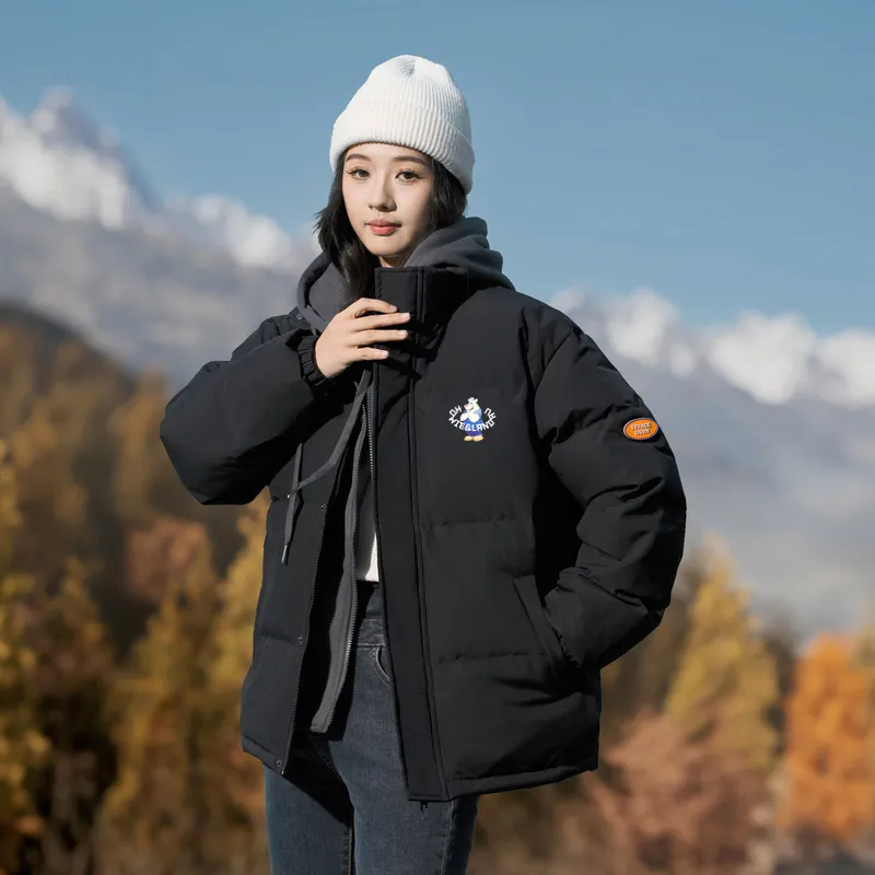 HOWIE LANDAU Down Jacket Unisex Black-3
