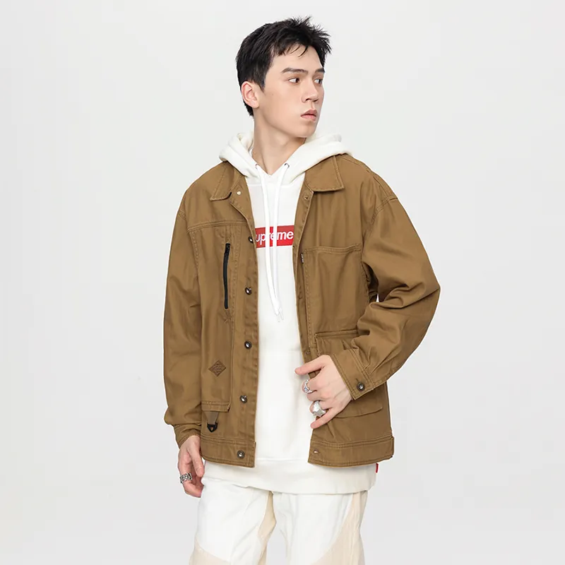 GTRG Jackets Coats Unisex Gold Brown-3