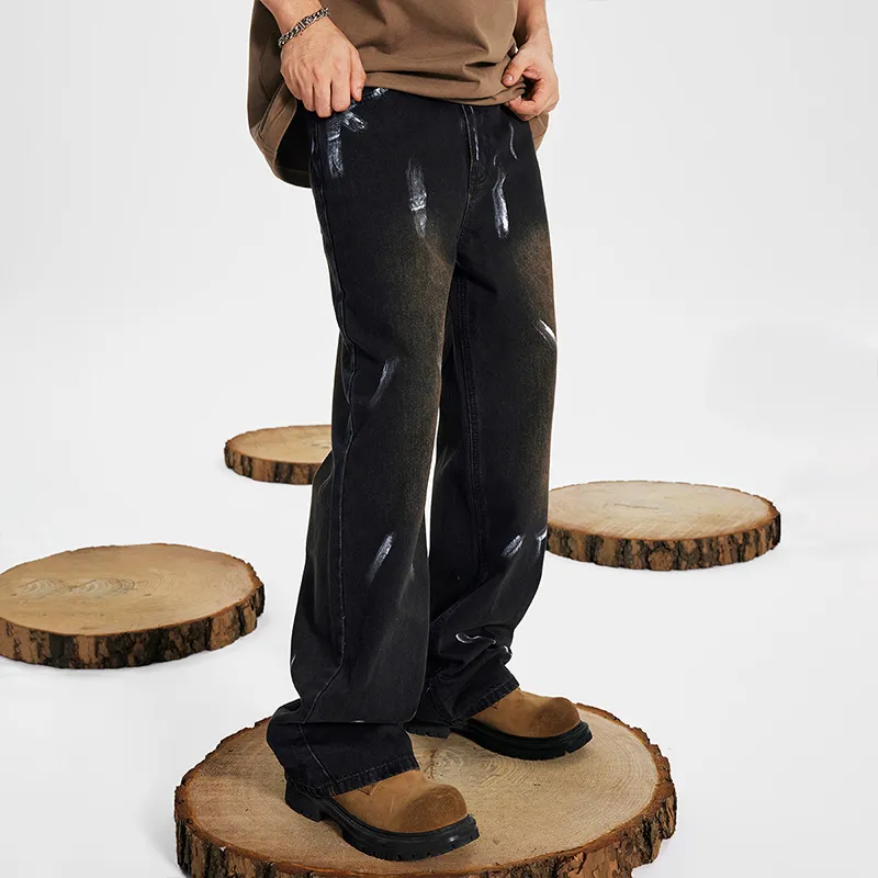 GTRG Jeans Unisex Dirty Dyed Black-5
