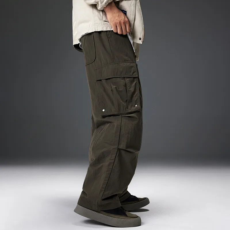 GTRG Casual Pants Unisex Khaki Gray-4