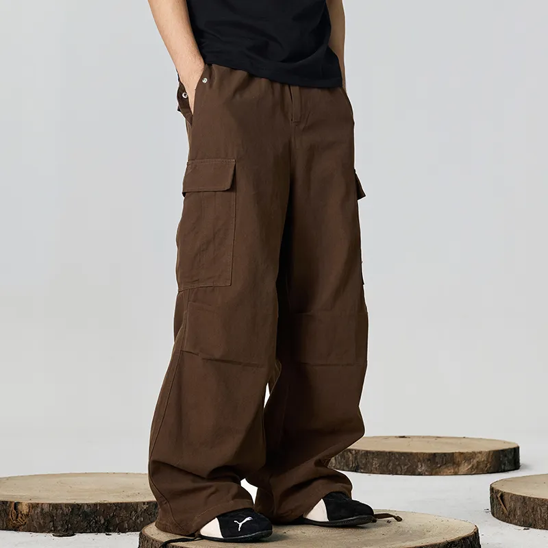 GTRG Casual Pants Unisex Brown-3