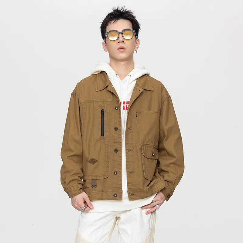 GTRG Jackets Coats Unisex Gold Brown-1