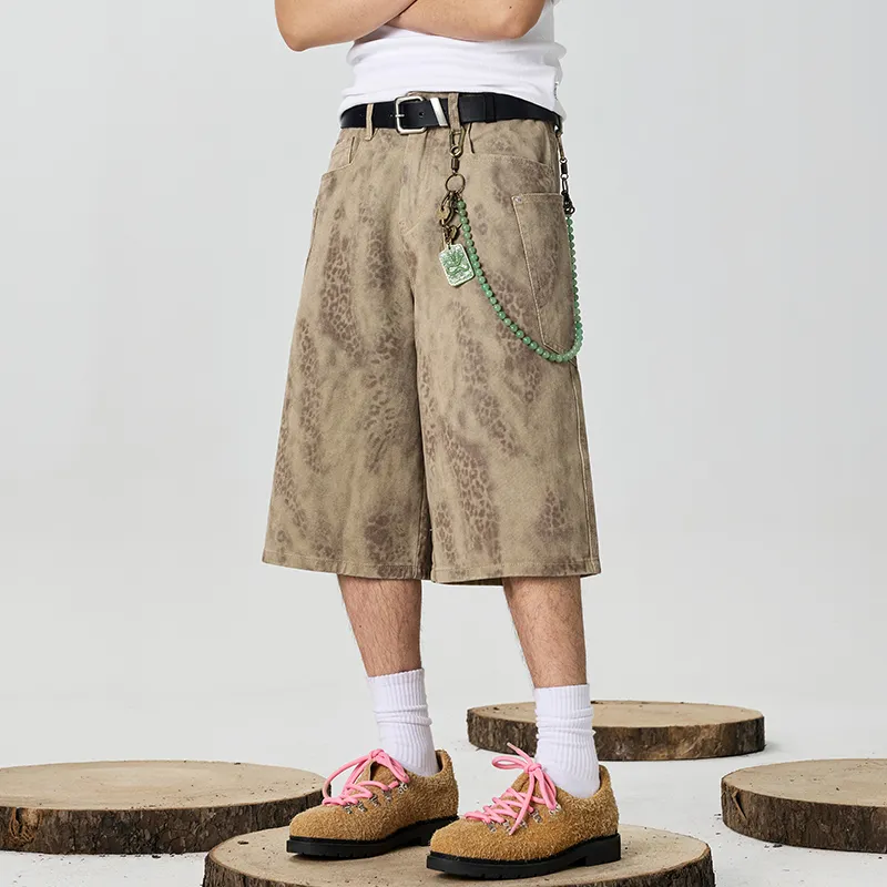 GTRG Denim Shorts Unisex Khaki-2