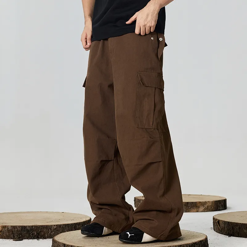 GTRG Casual Pants Unisex Brown-4