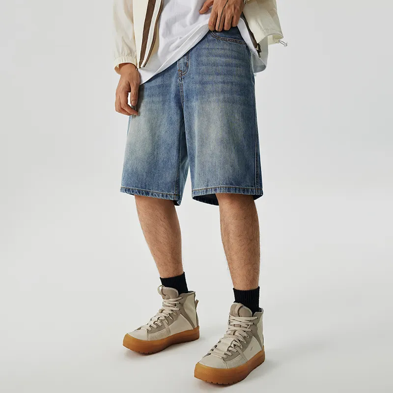 GTRG Denim Shorts Unisex Light Blue-5