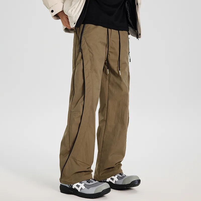 GTRG Casual Pants Unisex Khaki-3