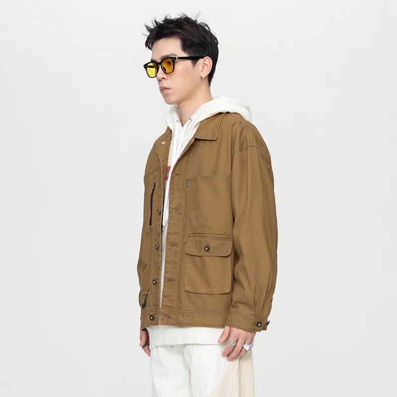 GTRG Jackets Coats Unisex Gold Brown-4