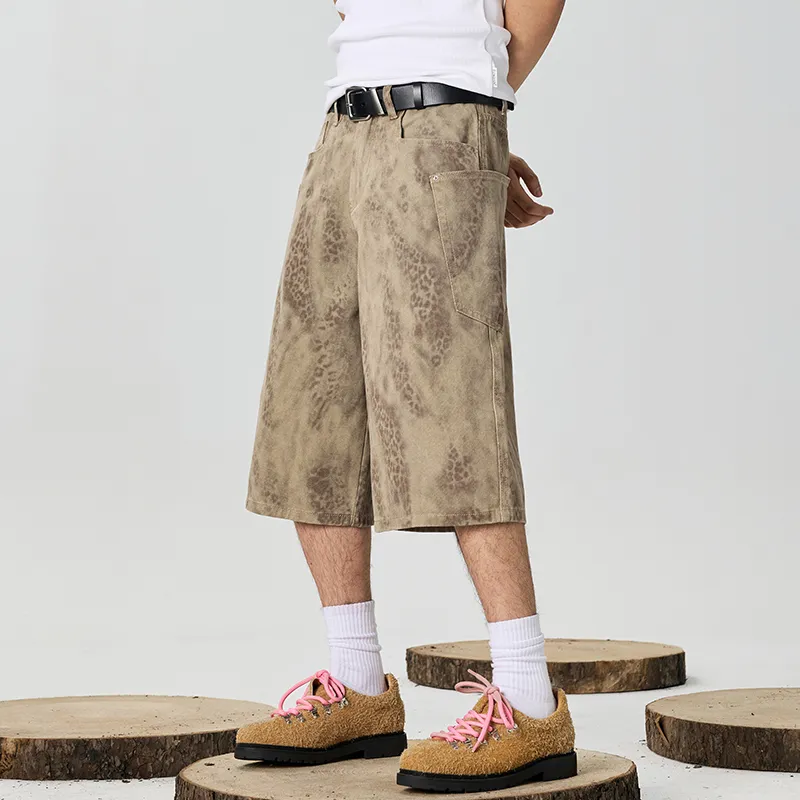 GTRG Denim Shorts Unisex Khaki-4