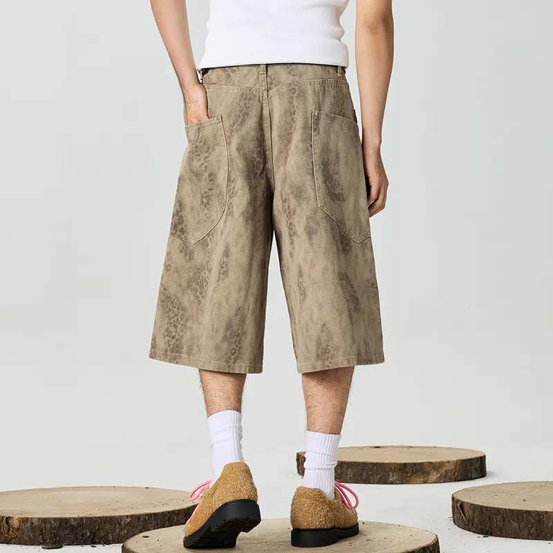 GTRG Denim Shorts Unisex Khaki-6