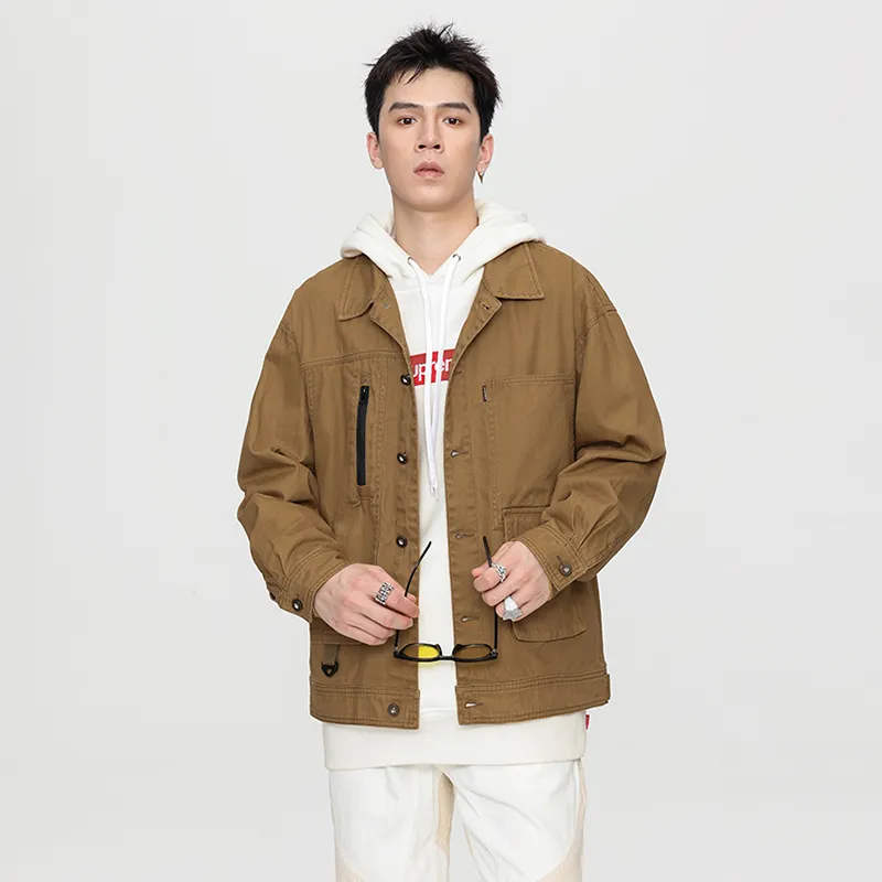 GTRG Jackets Coats Unisex Gold Brown-2