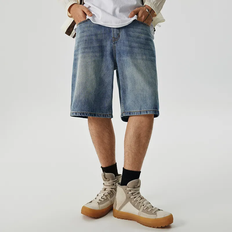 GTRG Denim Shorts Unisex Light Blue-2