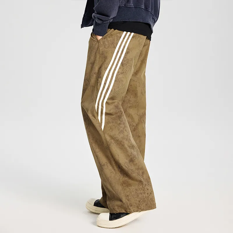 GTRG Casual Pants Unisex Embroidered Khaki-4