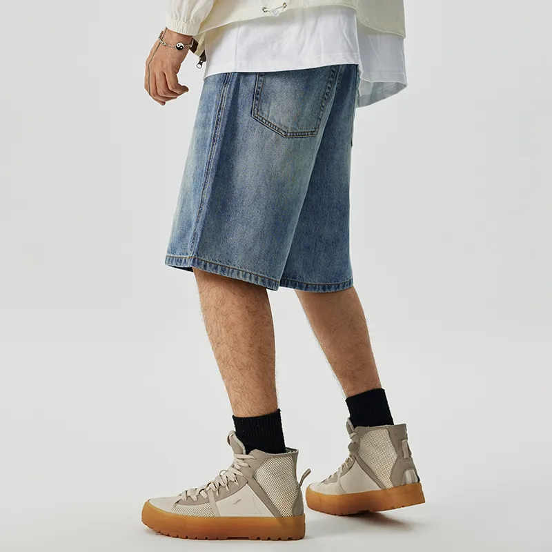 GTRG Denim Shorts Unisex Light Blue-6