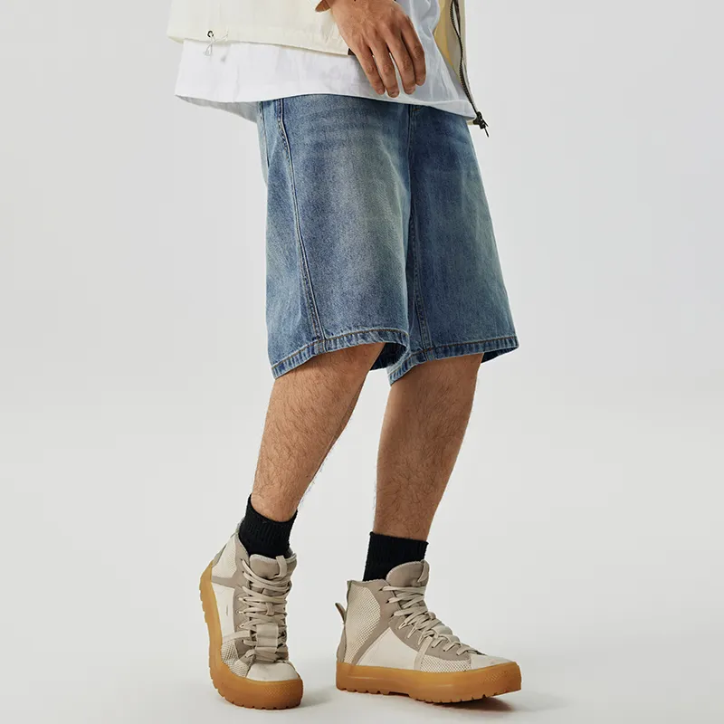 GTRG Denim Shorts Unisex Light Blue-4