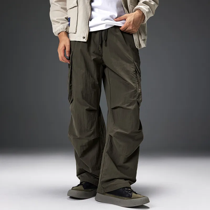 GTRG Casual Pants Unisex Khaki Gray-3