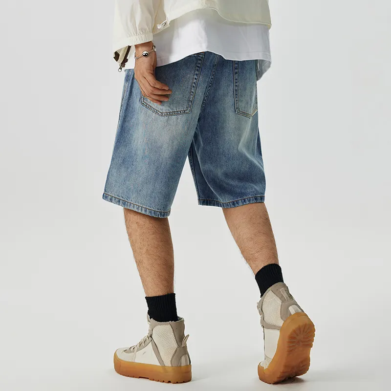 GTRG Denim Shorts Unisex Light Blue-3
