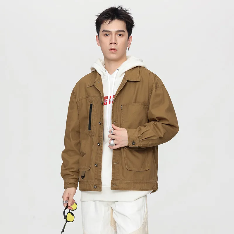 GTRG Jackets Coats Unisex Gold Brown-5