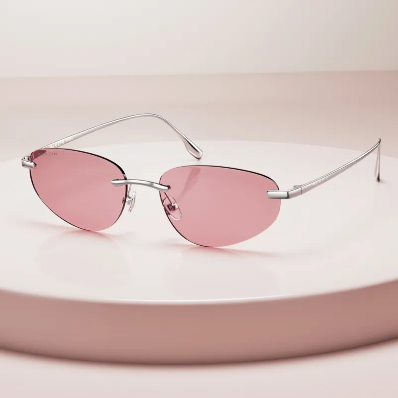 PARZIN Β Titanium Butterfly Sunglasses Unisex Multicolor 8373-10