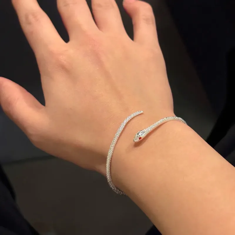 ERROR Sterling Silver Bangles Unisex-3