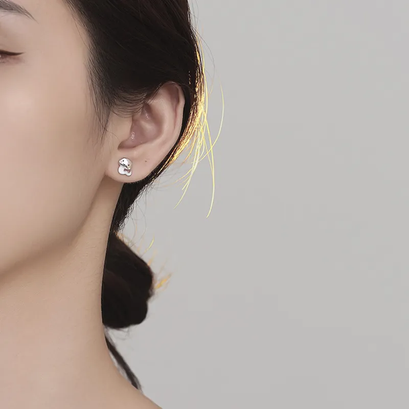 ERROR Sterling Silver Stud Earrings Women's-2