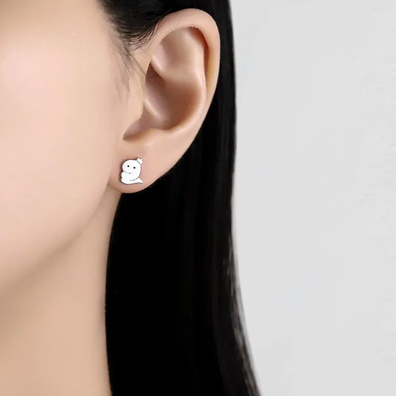 ERROR Sterling Silver Stud Earrings Women's-2