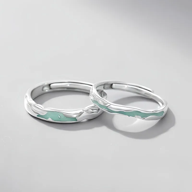 SKSW Alloy+Glue Drip Rings Unisex-10