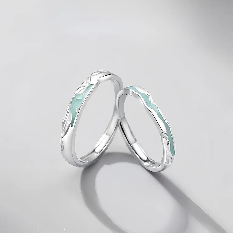 SKSW Alloy+Glue Drip Rings Unisex-9