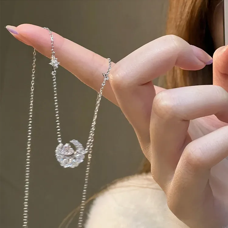 SKSW Alloy+Zircon Necklaces Women's-6
