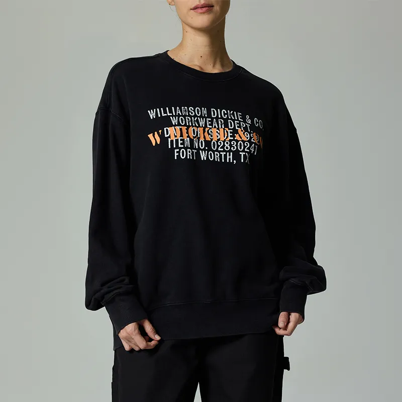 Dickies Sweatshirt, Black DK0A87FTBLK Unisex-2