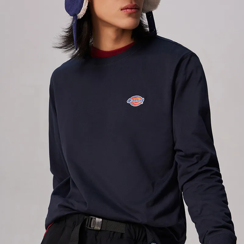 Dickies T Shirts Unisex Dark Marine Blue-3