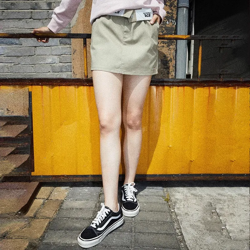 Dickies Cargo Short Skirts Women's Khaki-2