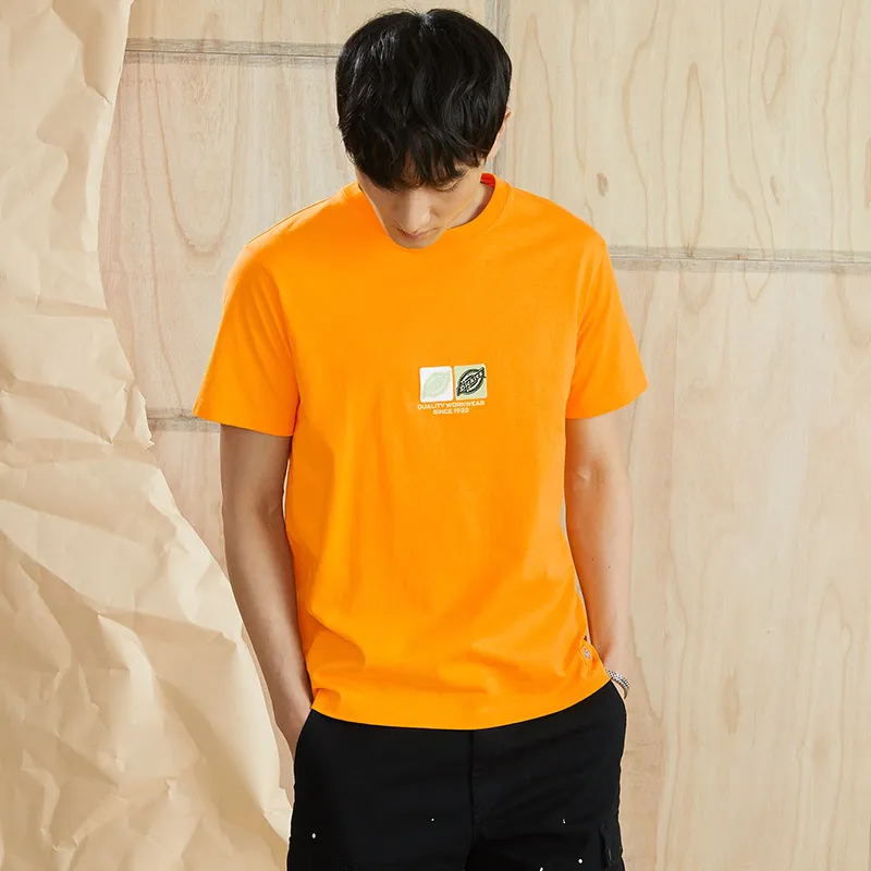 Dickies T Shirts Unisex Orange Red-5