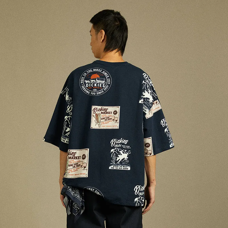 Dickies T Shirts Men Navy Blue-3