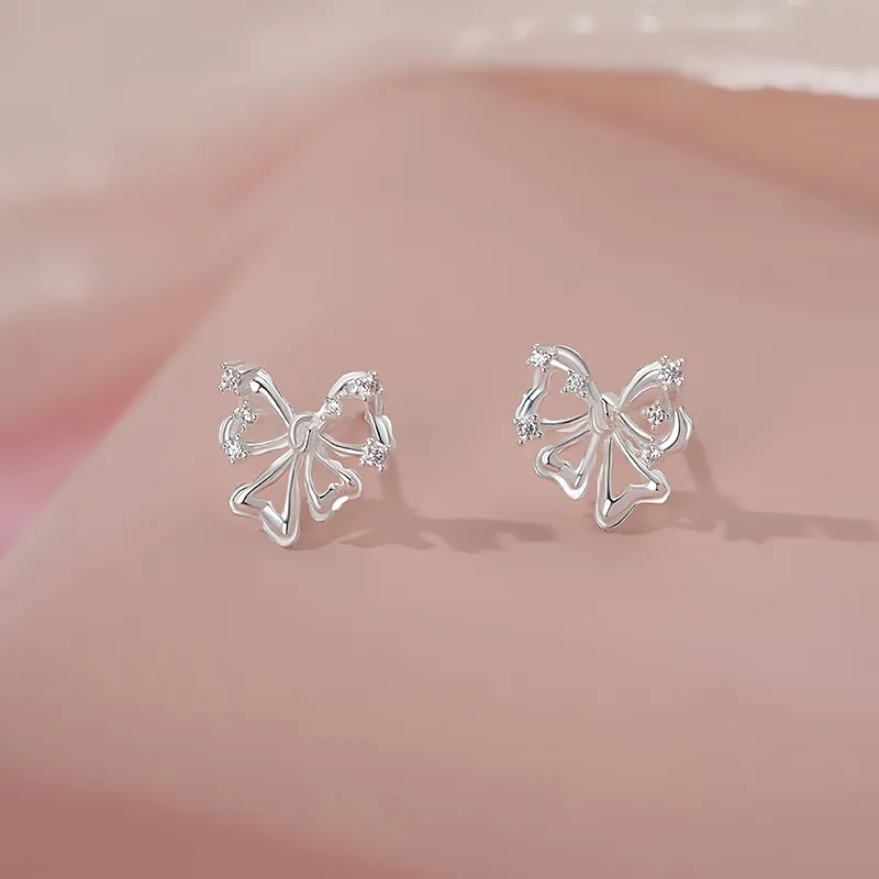 ETAHLOVE Sterling Silver 999 Fine Silver Stud Earrings Women's-2