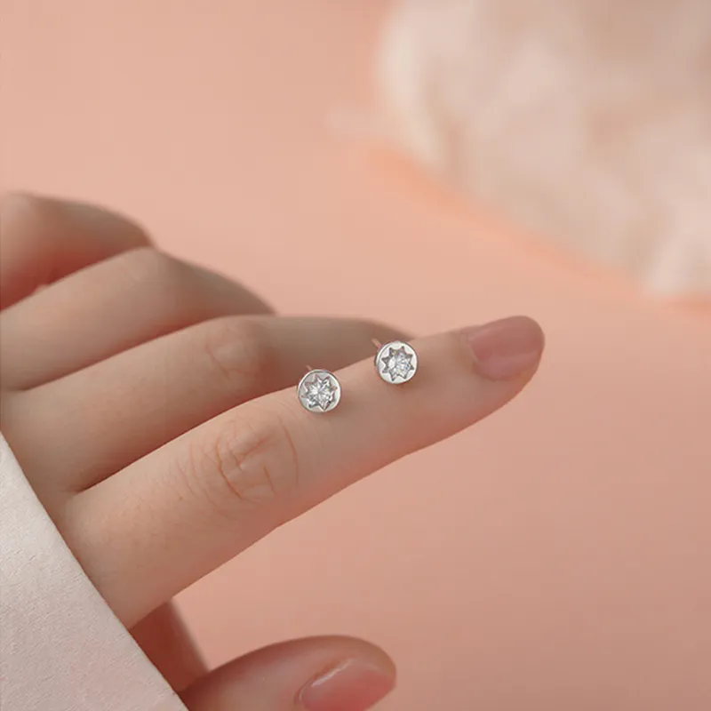 ETAHLOVE Sterling Silver Stud Earrings Unisex Girlfriend And Boyfriend Birthday Surprise-11