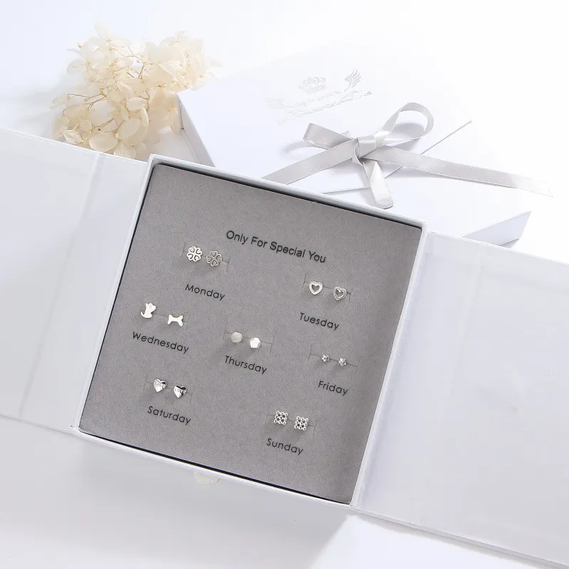 ETAHLOVE Alloy Stud Earrings Women's Couple Date Confession To Girlfriend Birthday Surprise Anniversary-20