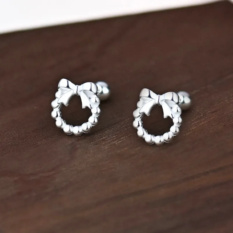 ETAHLOVE Sterling Silver Stud Earrings Women's-3