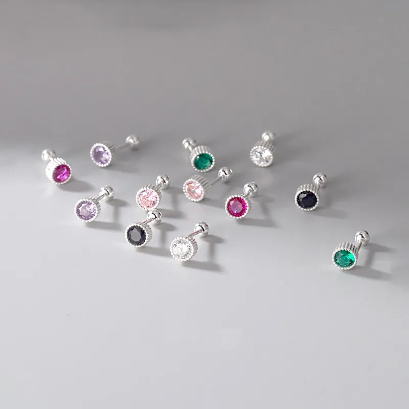 ETAHLOVE Sterling Silver Stud Earrings Unisex Boyfriend And Girlfriend Birthday Surprise-49