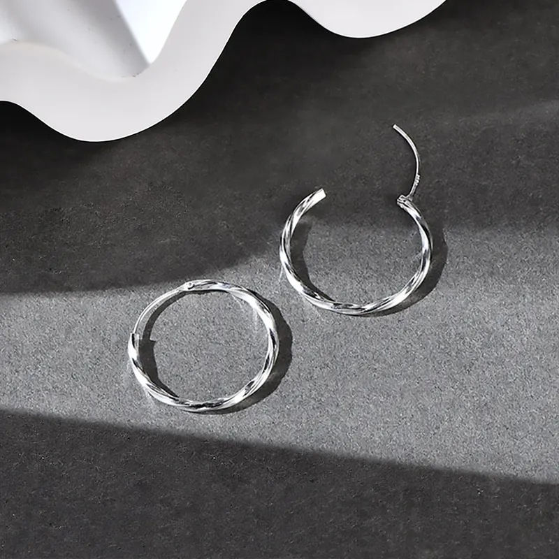 ETAHLOVE S925 Silver Earrings Unisex-4