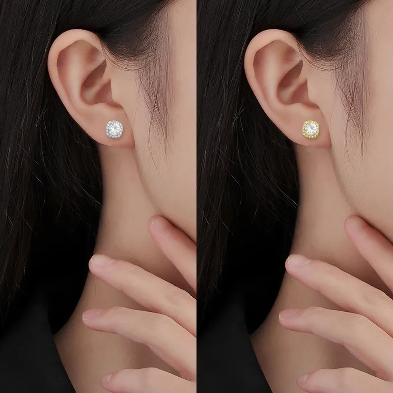 ETAHLOVE S925 Silver Stud Earrings Women's-2
