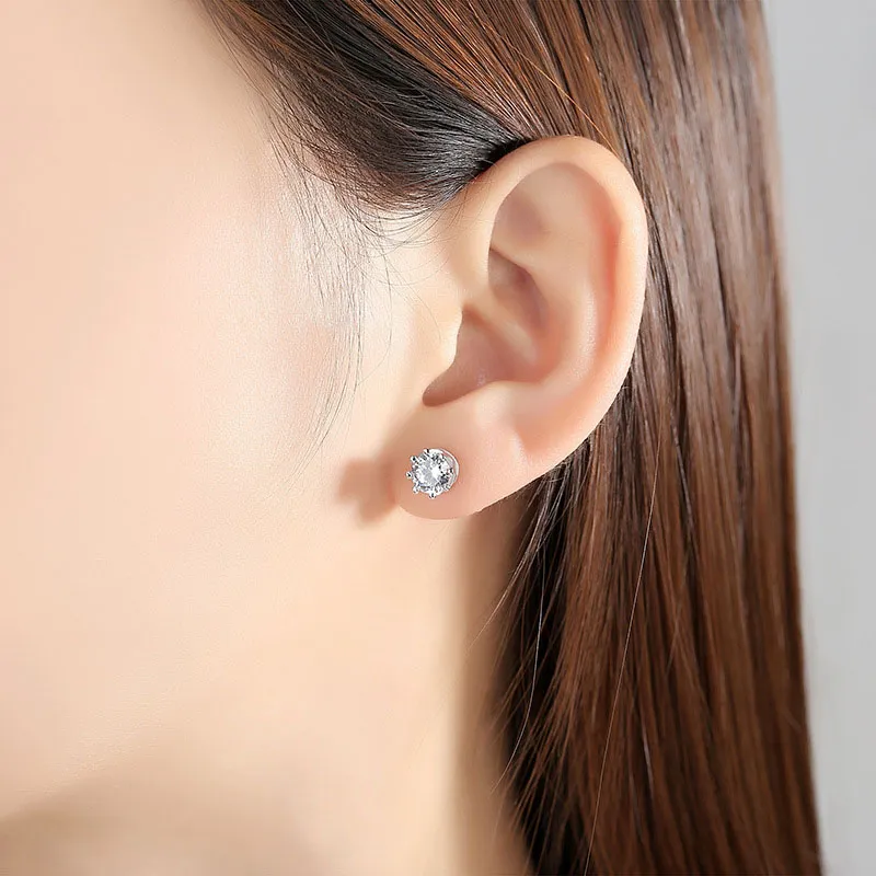 ETAHLOVE S925 Silver Stud Earrings Unisex Bestie Boyfriend/Girlfriend Gift Birthday Box-2