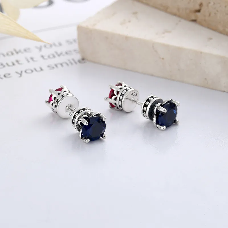 ETAHLOVE S925 Silver Stud Earrings Unisex-11