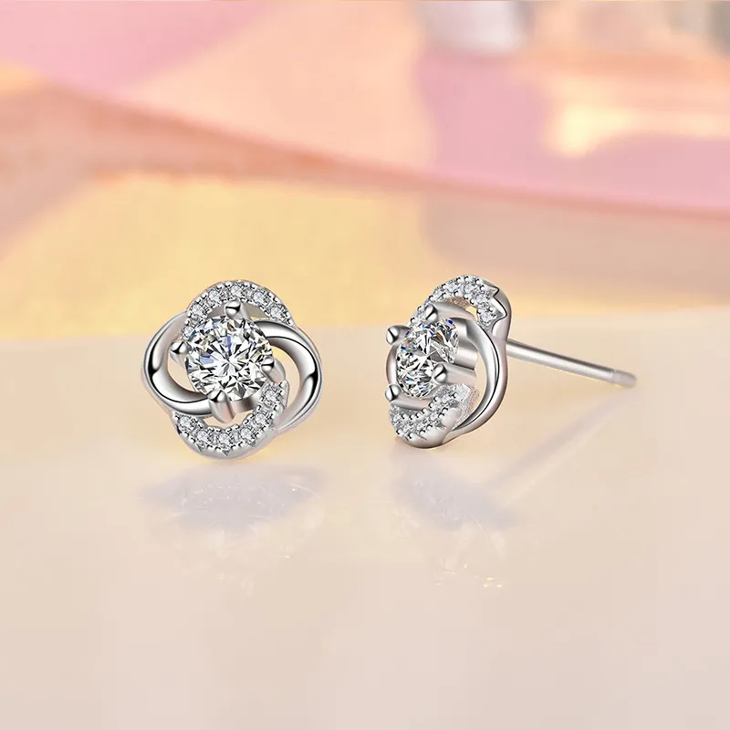 ETAHLOVE Sterling Silver Stud Earrings Women's Bestie Girlfriend And Mother's Birthday Surprise Commemoration-3