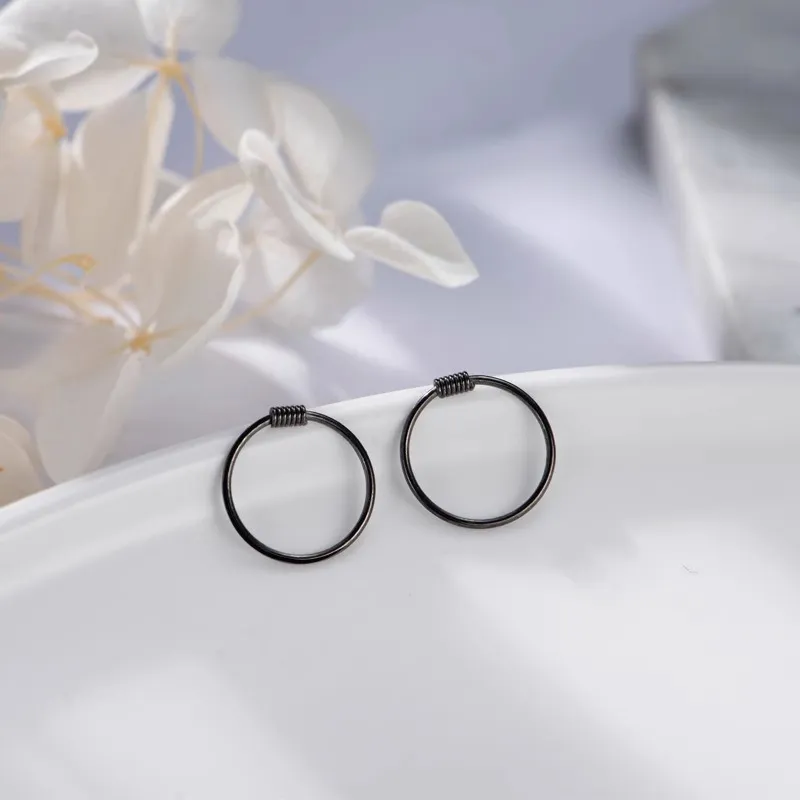 ETAHLOVE Sterling Silver Earrings Unisex-7